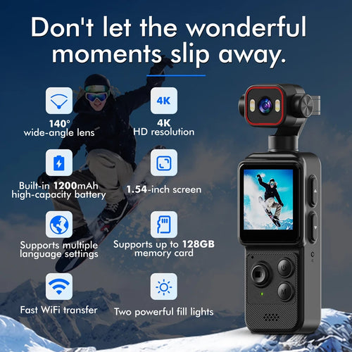 Lenovo D2 cámara de acción inalámbrica HD con visión nocturna y punto de acceso AP